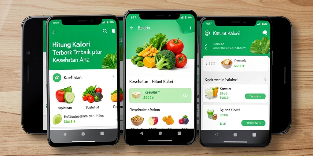 Tampilan antarmuka aplikasi Hitung Kalori yang menarik dan informatif.