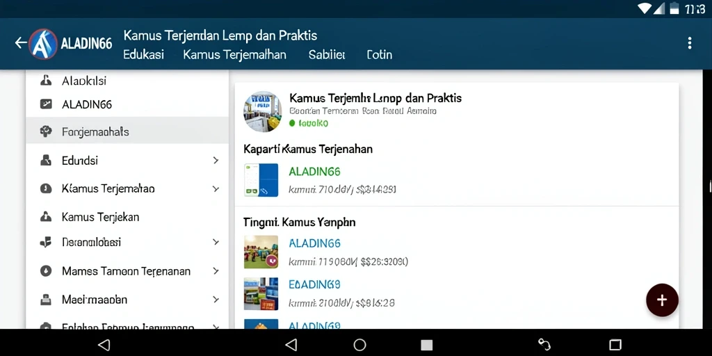 Antarmuka pengguna ALADIN66 yang sederhana dan fungsional.