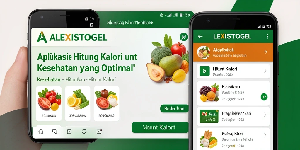 Tampilan antarmuka ALEXISTOGEL untuk menghitung kalori yang sederhana dan efisien.