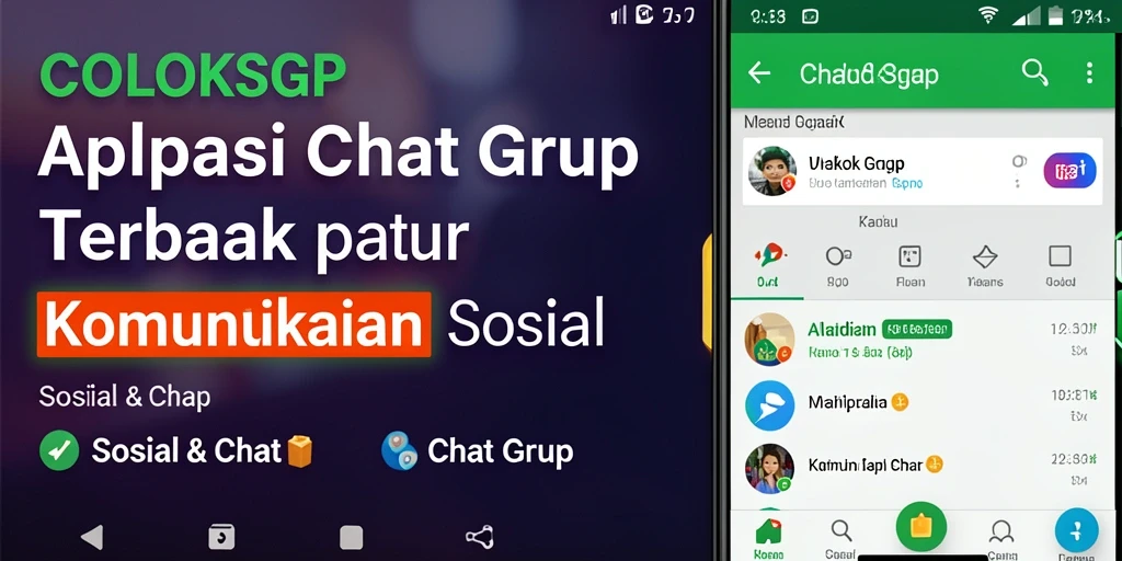Antarmuka pengguna COLOKSGP yang sederhana dan interaktif untuk Chat Grup.