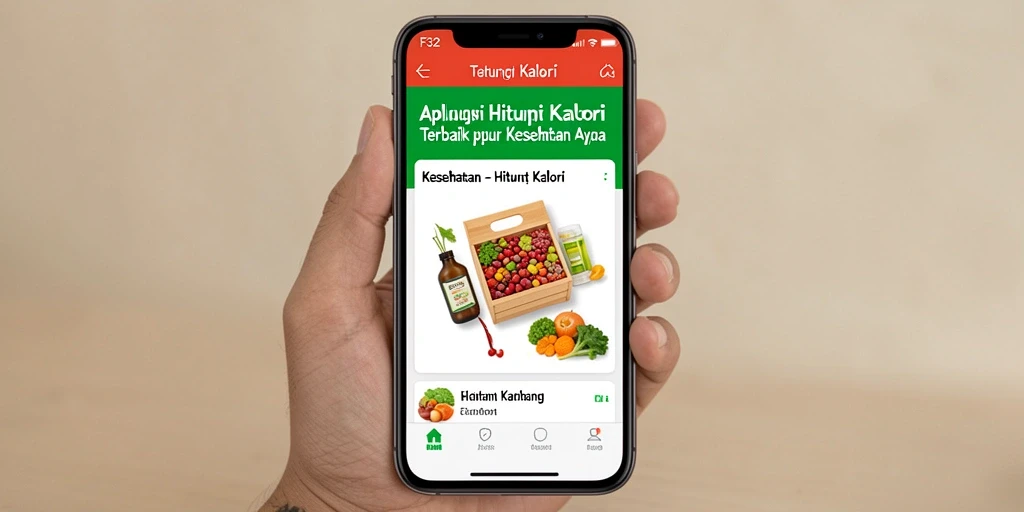 Tampilan antarmuka F32 yang sederhana dan fungsional untuk Hitung Kalori.