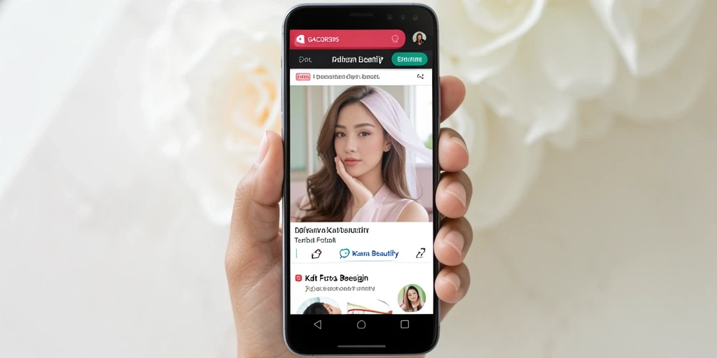 Antarmuka GACOR305 menampilkan alat edit foto dengan fitur Kamera Beautify.