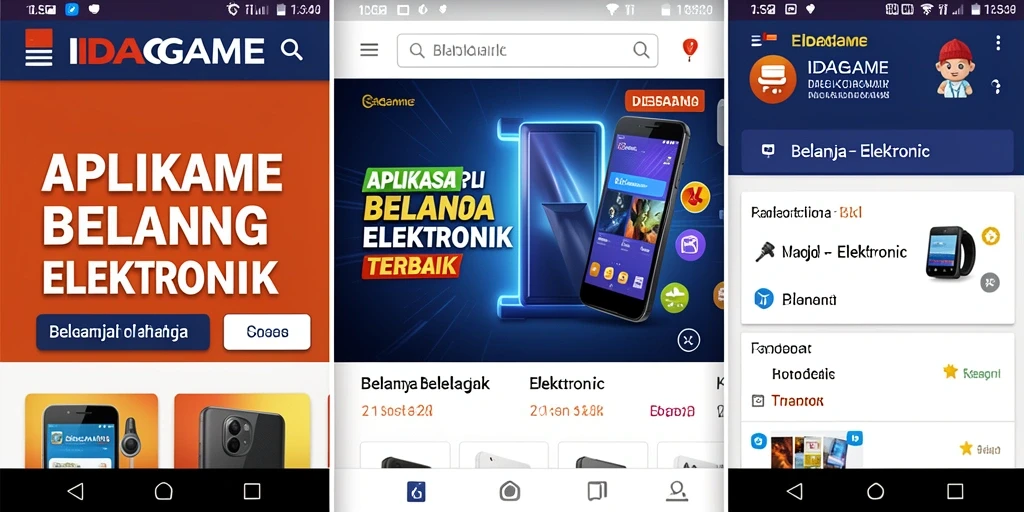 Antarmuka menarik dan fungsional untuk belanja elektronik.