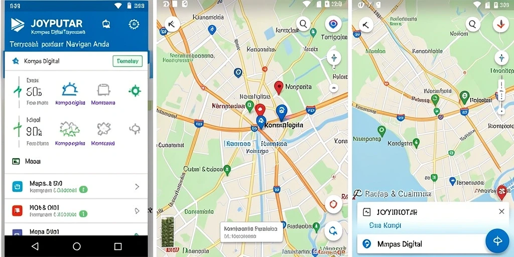 Tampilan antarmuka JOYPUTAR yang intuitif dan informatif untuk navigasi.