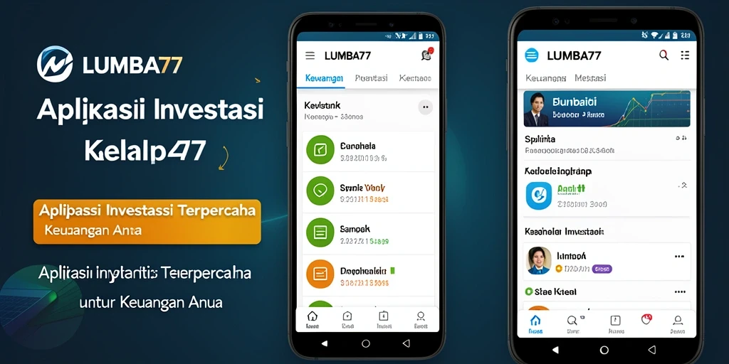 Tampilan antarmuka aplikasi LUMBA77 untuk investasi yang intuitif dan modern.