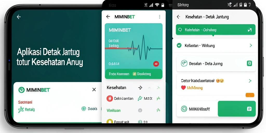Tampilan antarmuka aplikasi MIMINBET untuk detak jantung.