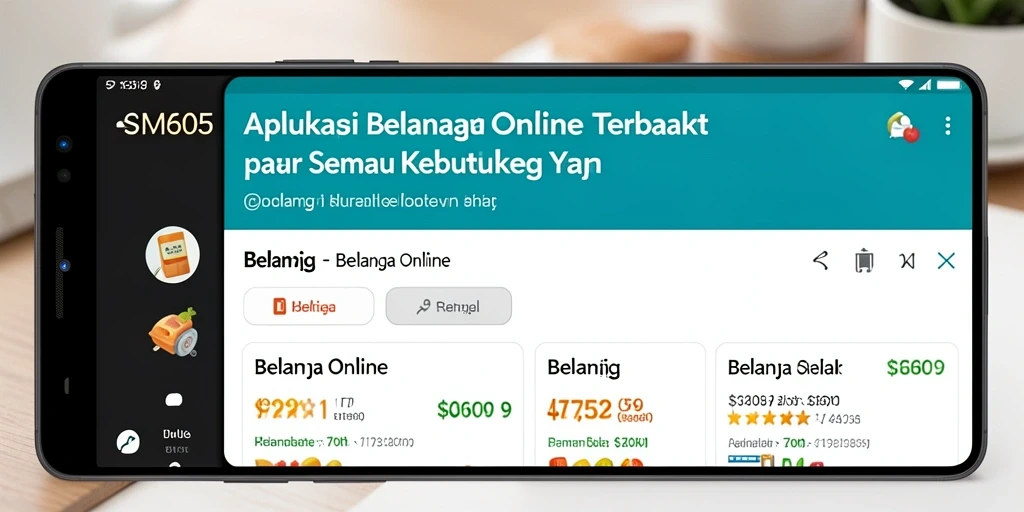 Tampilan antarmuka SM605 yang user-friendly dan menarik.