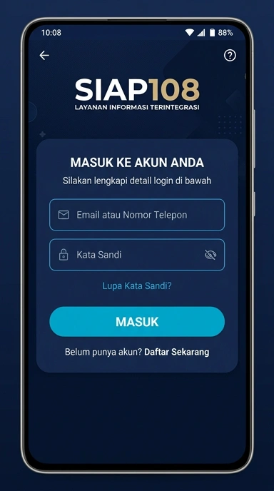 Cara Masuk Akun Siap108 untuk Pengguna Android